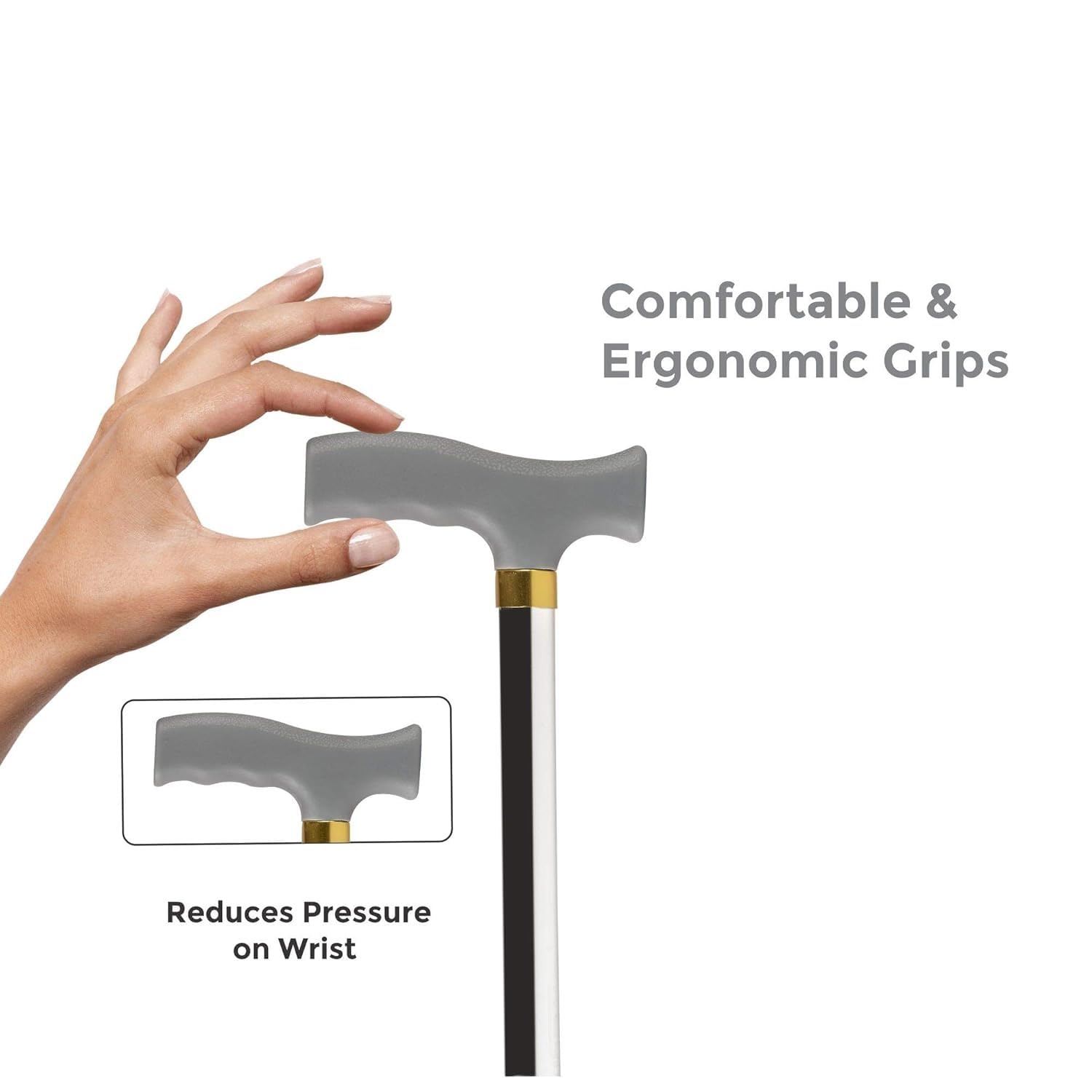 MEDIHUG Single Hand Stick for Old Age