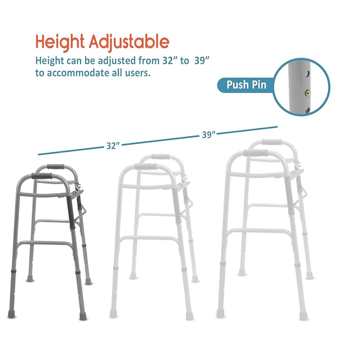 MEDIHUG Steel Frame Height Adjustable Imported Walker